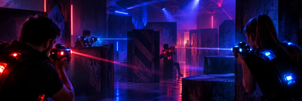 Illustration d'une partie de laser game